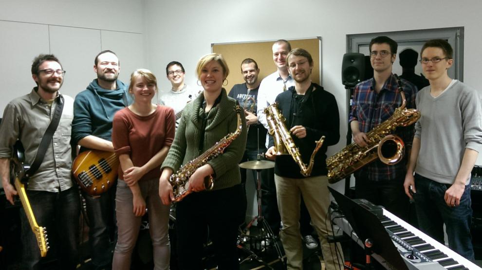 Les musiciens de Redshank et lleurs invités de la Maison des Arts