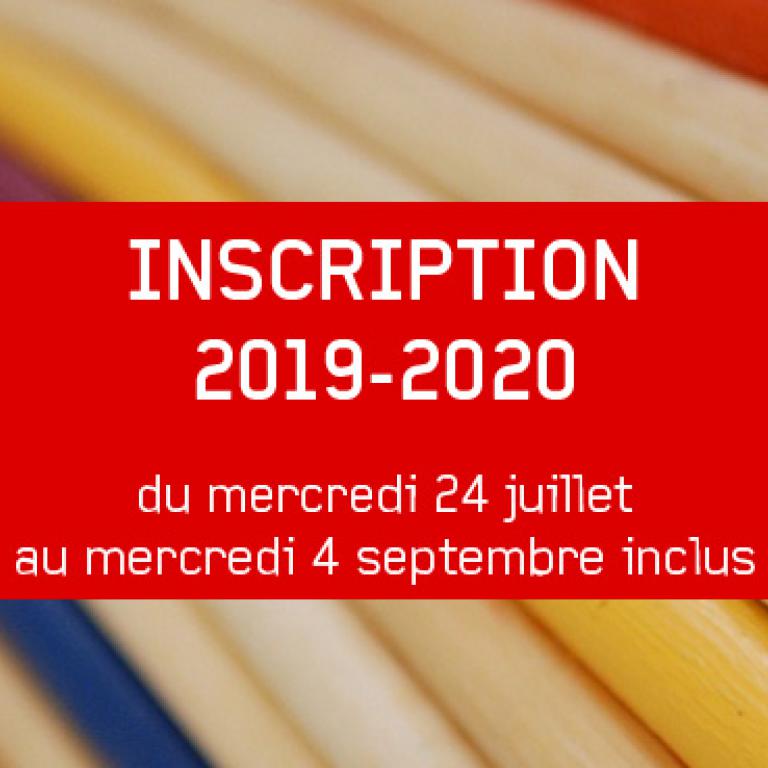 Inscriptions 2019-2020