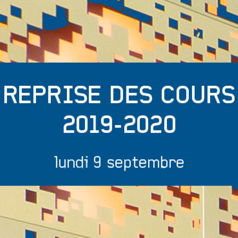 Reprise des cours 2019-2020