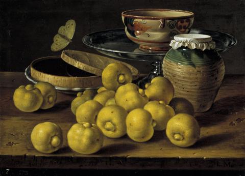 Nature morte de fruits et vaisselle