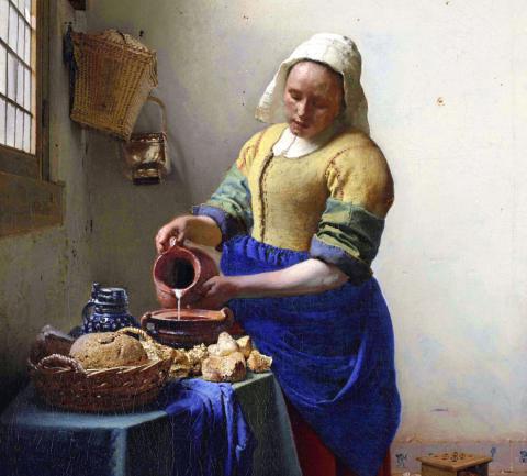 Tableau La laitière de Vermeer